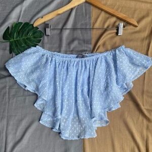New with tags BERSHKA Light Blue Off shoulder XS